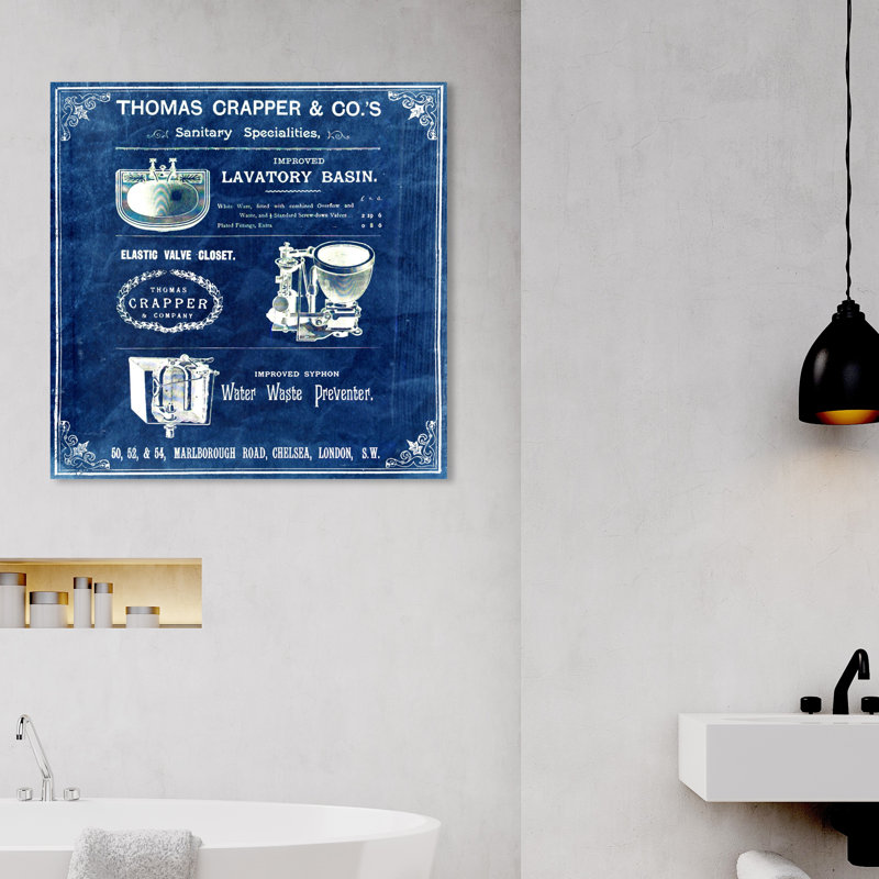 House of Hampton® 'Thomas Crapper Inventor of the Toilet Blue